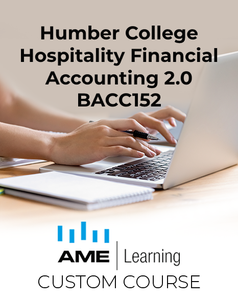 Humber College Hospitality Financial Accounting 2.0 BACC152 – Online Access Code