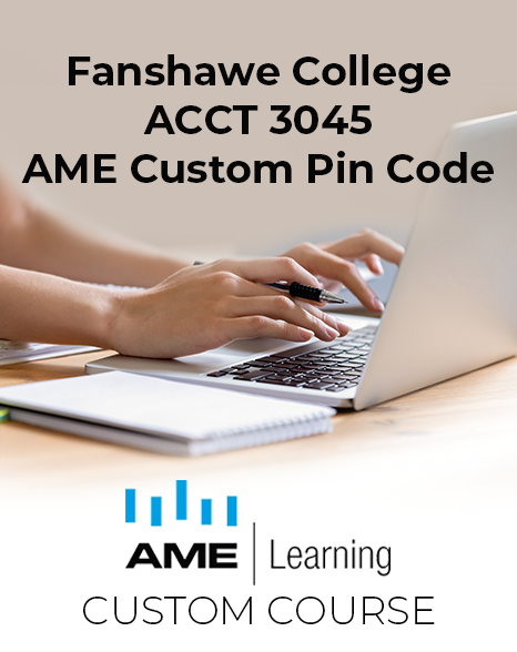 ACCT 3045 AME Custom Pin Code - Online Access Code